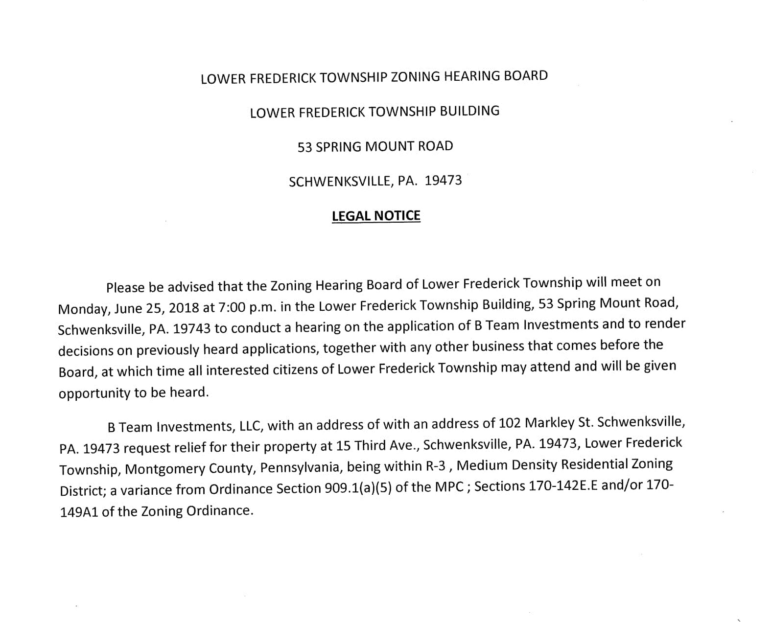 lower paxton township zoning hearing board minutes